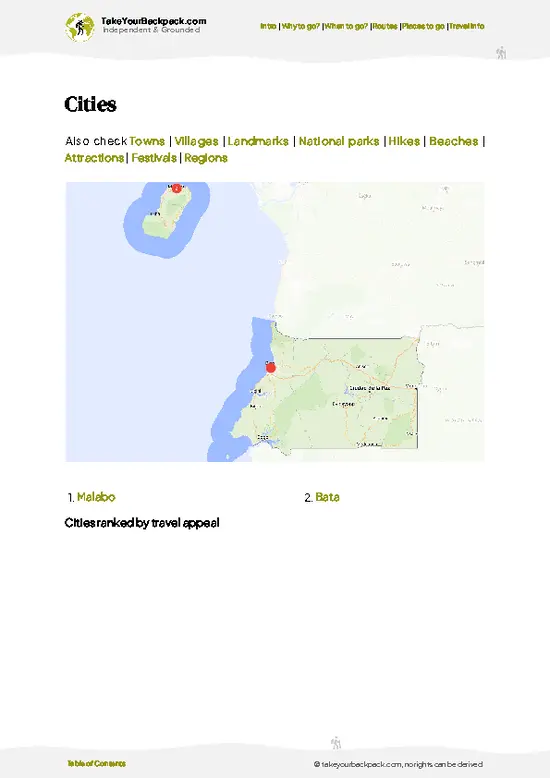 example page 6 from our offline Travel Guide for Equatorial Guinea